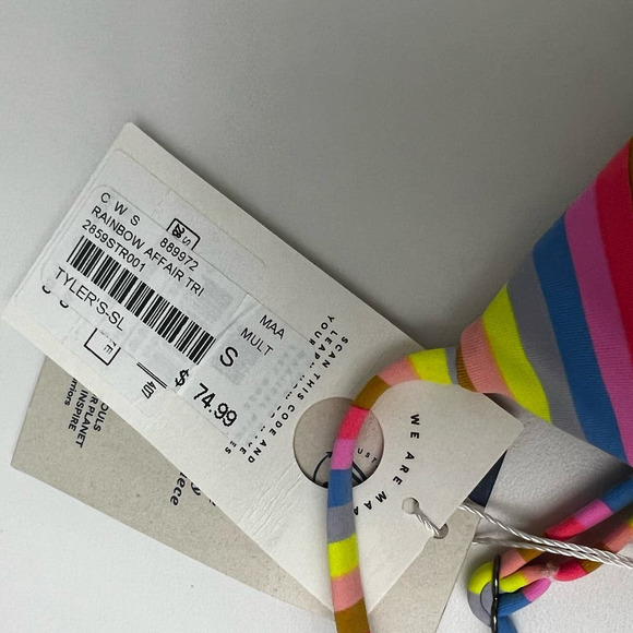 NWT Maaji Suzy Q Reversible Bottom & Rainbow Affair Triangle Top, Size Small - Picture 3 of 8